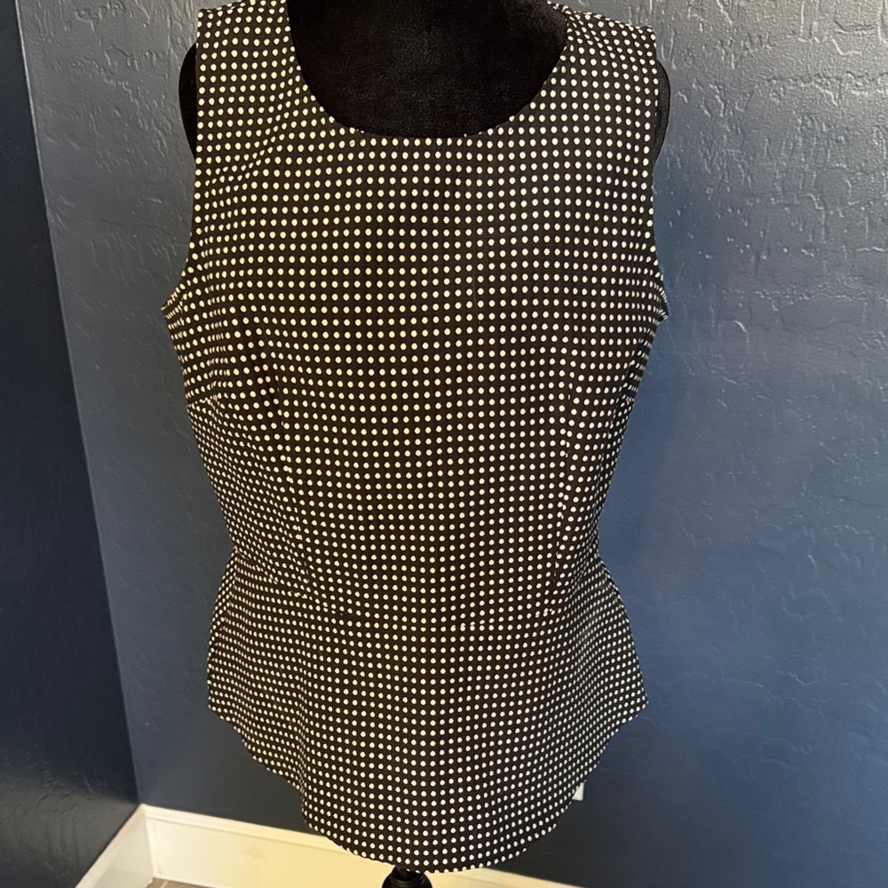 Banana Republic Black and White Patterned Blouse